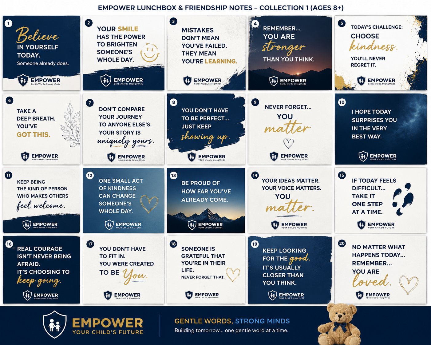 Empower Lunchbox Notes – 20 Pack